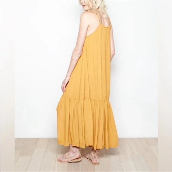 Anthropologie The Odells Oro Maletto Swingy Ruffled Maxi Dress - Picture 3 of 13